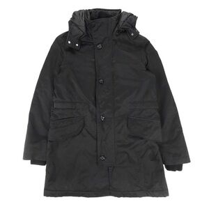 ZARA MAN Long Parka Jacket Windbreaker Hoodie Military Coat Large Black Gorpcore